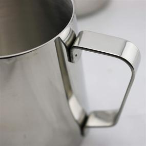 img 1 attached to ☕ Rhino Coffee Gear 12 oz Silver Milk Pitcher: Best Quality for Perfectly Frothed Milk