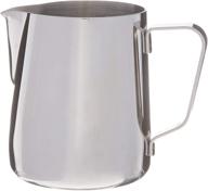 ☕ rhino coffee gear 12 oz silver milk pitcher: best quality for perfectly frothed milk logo