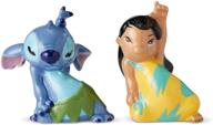 🧂 enesco lilo and stitch ceramic salt and pepper shakers: colorful 3.5-inch collectibles logo