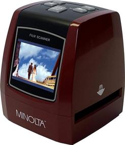 img 1 attached to 🎞️ MINOLTA Film & Slide Scanner, Color & B&W 35mm, 126, 110 Negatives & Slides, Super 8 Films to High-Res 22MP JPEG Digital Photos, 16GB SD Card, Worldwide 110V/240V AC Adapter (Red)