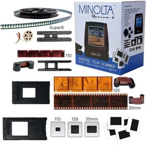 img 3 attached to 🎞️ MINOLTA Film & Slide Scanner, Color & B&W 35mm, 126, 110 Negatives & Slides, Super 8 Films to High-Res 22MP JPEG Digital Photos, 16GB SD Card, Worldwide 110V/240V AC Adapter (Red)