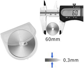 img 3 attached to 10PCS Premium Spare Replacement Blades for 60MM Rotary Cutter by Sopito - Enhanced Sharpness, Perfect for Heavy Duty Use, Quilting, Patchwork, Crafts, and Sewing