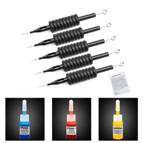 img 1 attached to 🖋️ 5pcs Tattoo Needles Tubes and 15ML Tattoo Ink Combo – Pre-sterilized Disposable Tattoo Needle Tube and Ink Set (Random Model Type) from Chiitek