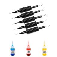 🖋️ 5pcs tattoo needles tubes and 15ml tattoo ink combo – pre-sterilized disposable tattoo needle tube and ink set (random model type) from chiitek logo