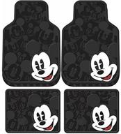 🐭 u.a.a. inc. set of 4 mickey mouse expressions rubber front and rear floor mats logo