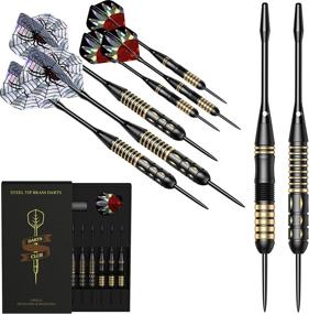 img 4 attached to Honwally Darts Metal Tip Set - Premium Professional Darts 6 Pack with Brass Barrels + 12 Aluminum Shafts + 12 Dart Flights + Dart Sharpener