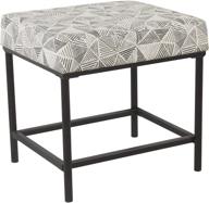 🛋️ hudson modern velvet ottoman in gray lines - enhancing spatial organization logo