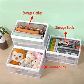 img 3 attached to 30 Liter Collapsible Storage Bins with Lids: Multi-Purpose Foldable Plastic Box for Home, Bedroom, Kitchen, Office, and Travel - White Organizer