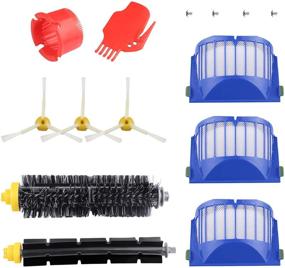 img 4 attached to 🧹 Irobot Roomba 600 610 614 620 650 660 665 680 690 695 Vacuum Cleaner Replacement Accessory Kit - 3 Pack Filter, Side Brush, 1 Pack Bristle Brush, Flexible Beater Brush, 1 Pack Cleaning Tool