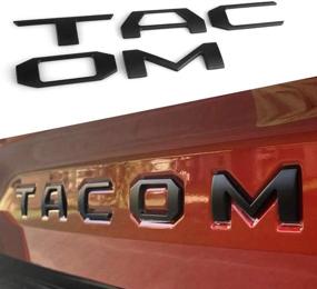 img 4 attached to 🚗 AOLEAD Tailgate Emblem Inserts Letters for 2016-2021 Taco - 3D Raised Metal, Matte Black Finish
