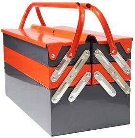 img 3 attached to Anlgkosy Orange and Gray 17-Inch Cantilever Steel Multi-Purpose Tool Box: Versatile Storage Solution with Orange and Gray Design