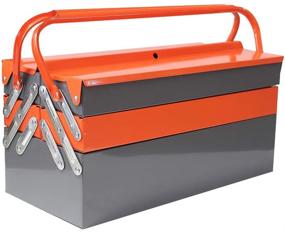 img 4 attached to Anlgkosy Orange and Gray 17-Inch Cantilever Steel Multi-Purpose Tool Box: Versatile Storage Solution with Orange and Gray Design
