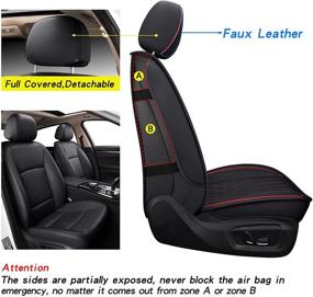 img 3 attached to LUCKYMAN CLUB S06-SK Car Seat Covers Interior Accessories