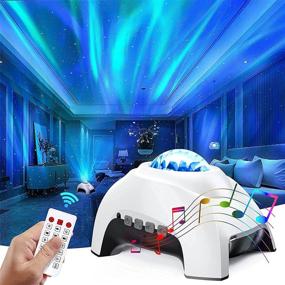 img 4 attached to 🌌 Aurora Projector & White Noise Night Light: Perfect Bedroom Ambiance with Bluetooth Speaker & Remote Control