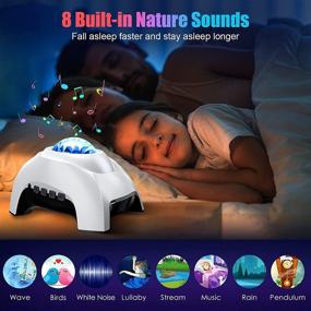 img 2 attached to 🌌 Aurora Projector & White Noise Night Light: Perfect Bedroom Ambiance with Bluetooth Speaker & Remote Control