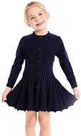 👗 smiling pinker pleated uniform sweater: stylish girls' clothing for dresses logo