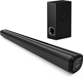 img 4 attached to Powerful PHEANOO D5 2.1 CH Soundbar with Subwoofer - 🔊 HDMI, Bluetooth 5.0, Optical, AUX Connectivity - 200W for Your TV