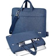 🔵 v voova laptop bag carrying case 13 13.3 inch: macbook air, macbook pro, surface book, chromebook - blue logo