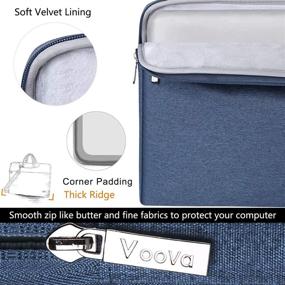 img 1 attached to 🔵 V Voova Laptop Bag Carrying Case 13 13.3 inch: MacBook Air, MacBook Pro, Surface Book, Chromebook - Blue