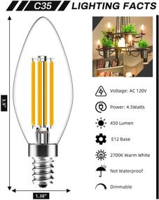 img 3 attached to SHINESTAR Dimmable Candelabra Chandelier: Industrial Electrical with Equivalent Brightness