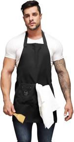 img 4 attached to π© Water-Resistant VK APRON: Adjustable Cooking Aprons for Men and Women with Pockets