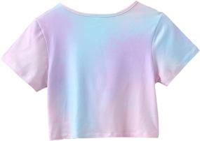 img 2 attached to Romwe Casual Shirts Sleeve Purple Girls' Clothing