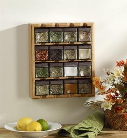 img 2 attached to Bamboo Inspirations 16-Cube Spice Rack with Leaf Labels by Kamenstein