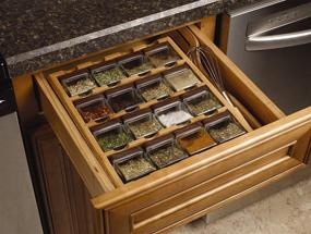 img 1 attached to Bamboo Inspirations 16-Cube Spice Rack with Leaf Labels by Kamenstein