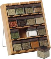 bamboo inspirations 16-cube spice rack with leaf labels by kamenstein logo