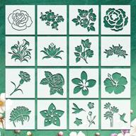 stencils assorted flowers template painting logo