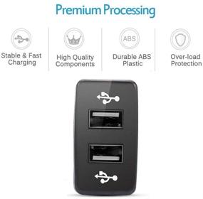 img 1 attached to 🔌 MNJ Motor Dual Car USB Power Socket for Smart Phone PDA iPad iPhone 2 Port Charger - Compatible with Toyota, 2.1A Quick Charge, Replacement Option