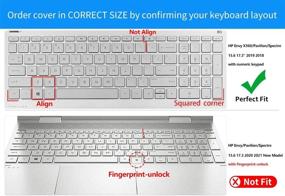 img 3 attached to 🔑 Gold Keyboard Cover for HP Envy 17M, Pavilion x360, and more: Perfect Fit for 17.3" and 15.6" HP Laptops