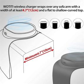 img 3 attached to 📱 WOTITI Sofa & Couch Wireless Charger - 10W Max Fast Charging Pad for iPhone, Airpods, Samsung, and QI-Certified Devices (New & Patented, Adapter Not Included)