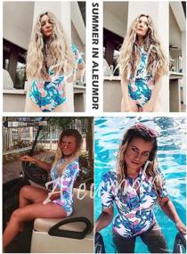 img 2 attached to Aleumdr Leopard Printed Swimsuit Swimwear Women's Clothing for Swimsuits & Cover Ups