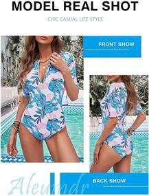 img 1 attached to Aleumdr Leopard Printed Swimsuit Swimwear Women's Clothing for Swimsuits & Cover Ups