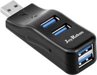 🔌 mini usb hub, joyreken 4-port usb 3.0 splitter for macbook, mac pro, mac mini, imac, surface pro, xps, pc, flash drive, mobile hdd логотип