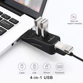 img 3 attached to 🔌 Mini USB Hub, JoyReken 4-Port USB 3.0 Splitter for MacBook, Mac Pro, Mac Mini, iMac, Surface Pro, XPS, PC, Flash Drive, Mobile HDD