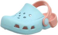 👟 crocs kids electro ice blue/melon 7 toddler: comfortable and stylish footwear for toddler/little kid logo