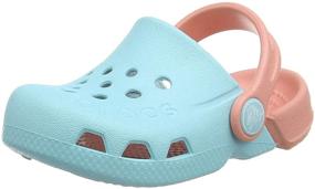 img 4 attached to 👟 Crocs Kids Electro Ice Blue/Melon 7 Toddler: Comfortable and Stylish Footwear for Toddler/Little Kid
