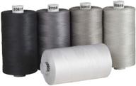 🧵 premium thread sets: connecting threads 100% cotton - 1200 yard spools (salt & pepper) logo