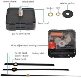 img 2 attached to Quartz DIY Wall Clock Movement Repair Kit – Battery Powered Parts Replacement, Clock Mechanism with 2/5 Inch Maximum Dial Thickness and 4/5 Inch Total Shaft Length