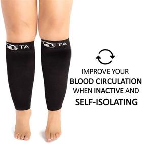 img 2 attached to 🧦 Zeta Sleeve 3XL: Wide Plus Size Calf Compression for Soothing Gradient Support & Edema Prevention