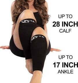 img 4 attached to 🧦 Zeta Sleeve 3XL: Wide Plus Size Calf Compression for Soothing Gradient Support & Edema Prevention