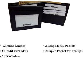 img 3 attached to 👛 BDGiant Leather Window Trifold Wallet Black: Sleek and Functional Must-Have