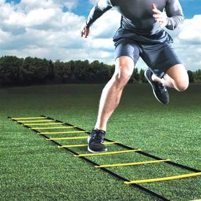 img 1 attached to 🏃 Enhanced Agility Ladder Speed Parachute Speed Cones Training Kit - Advanced Workout Gear to Enhance Speed and Endurance - Complete Kit for Sports to Elevate Footwork Coordination