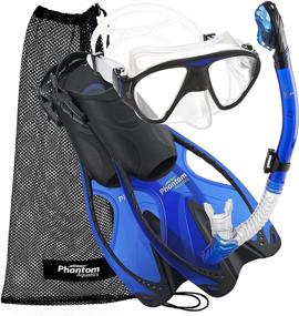 img 1 attached to Phantom Aquatics Adult Snorkel Medium Sports & Fitness for Water Sports