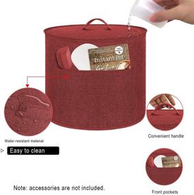 img 2 attached to 🚰 Waterproof Dust Cover for 8 Quart Instant Pot, Electric Pressure Cooker, Rice Cooker, Air Fryer, and Crock Pot – Machine Washable, Appliance Cover (Wine Red, Fits 8 Quart Instant Pot)