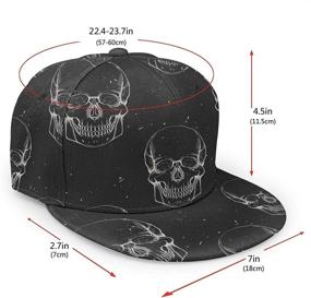 img 2 attached to 🧢 Abstract Occult Theme Flat Bill Cap: Hip Hop Trucker Hat Men Women Adjustable Baseball Caps