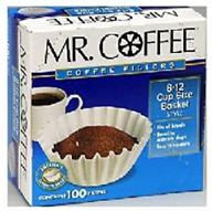 mr. coffee basket coffee filters - 8-12 cup, white paper (100-count/box, 12-pack) logo