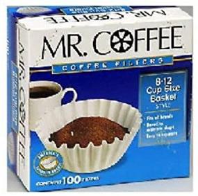 img 1 attached to Mr. Coffee Basket Coffee Filters - 8-12 Cup, White Paper (100-Count/Box, 12-Pack)